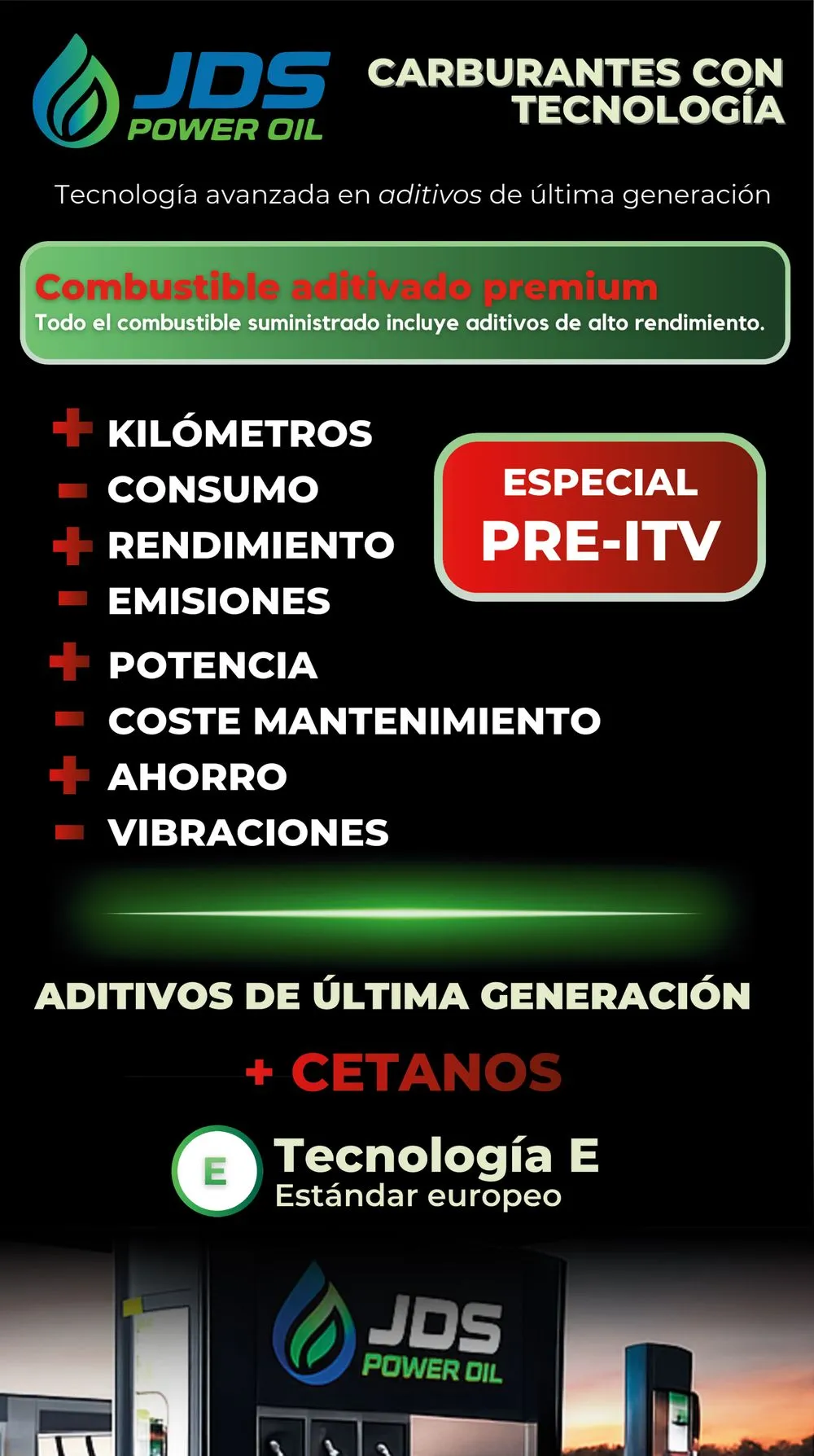 Vinilo de columna JDS Power Oil de 33 por 59 centímetros.