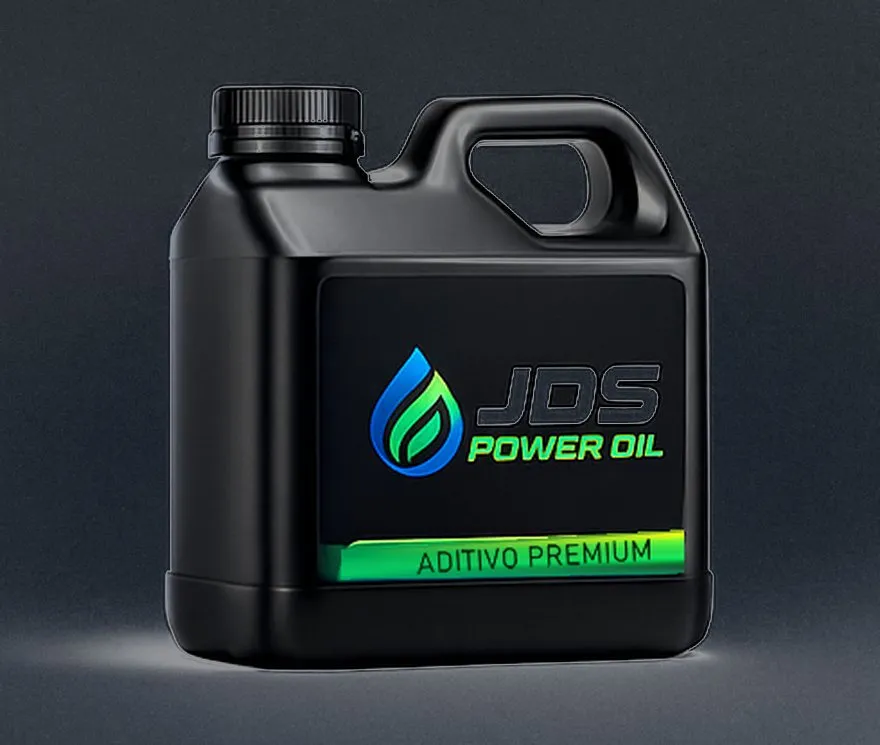 Garrafa de aditivo diésel JDS Power Oil para depósitos centrales.